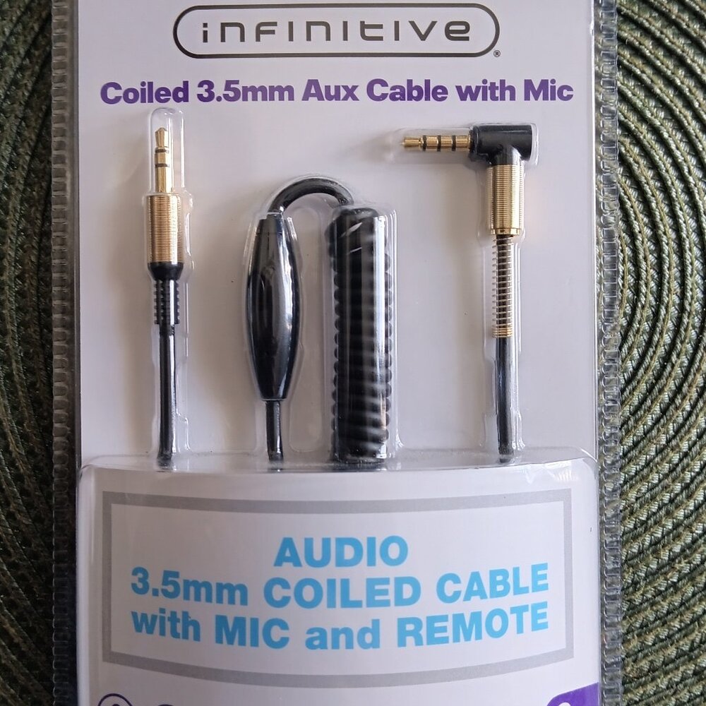 Infinitive coiled 3.5mm cord unit